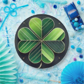Moderne St. Patrick's Day Green Shamrock Papieren Bordje (Feest)
