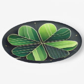 Moderne St. Patrick's Day Green Shamrock Papieren Bordje (Gekanteld)