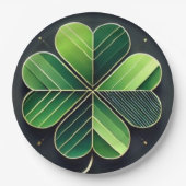 Moderne St. Patrick's Day Green Shamrock Papieren Bordje (Voorkant)