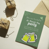 Moderne St. Patrick's Day Party Groene Klavers Kaart
