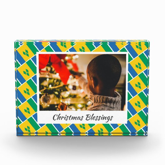Moderne ST VINCENT FLAG Kerstmis Fotoblokken (Voorkant)