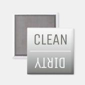 Moderne Staal Grijs Ombre Vaatwasser Magnet (Voorkant / Achterkant)