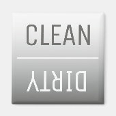 Moderne Staal Grijs Ombre Vaatwasser Magnet (Voorkant)