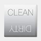 Moderne Staal Grijs Schoon of Vuil Vaatwasser Magn Magneet (Voorkant)