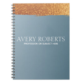 Moderne staalband Blauw gouden band Notitieboek