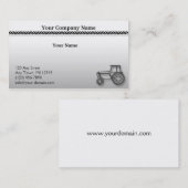 Moderne staaltrekker op gradiëntillustratie grijs visitekaartje (Voorkant / Achterkant)