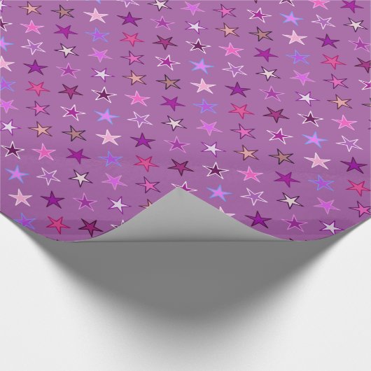 Moderne staarten, Violet, Plum en Pink Cadeaupapier (Hoek)