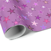 Moderne staarten, Violet, Plum en Pink Cadeaupapier (Rol Hoek)
