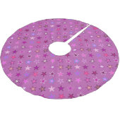 Moderne staarten, Violet, Plum en Pink Kerstboom Rok (Gekanteld)