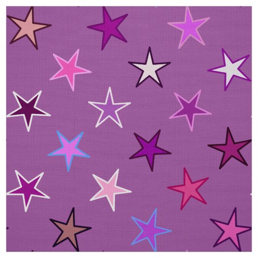 Moderne staarten, Violet, Plum en Pink Stof (Swatch)