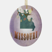 Moderne  staatskaart van Missouri - Sweet Lavender Keramisch Ornament (Rechts)