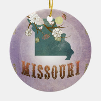 Moderne  staatskaart van Missouri - Sweet Lavender Keramisch Ornament