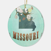 Moderne  staatskaart van Missouri - Turquoise Blue Keramisch Ornament (Links)