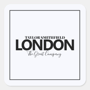 MODERNE STAD NIEUW VIERKANTE STICKER