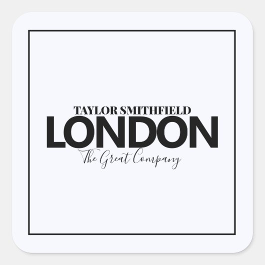 MODERNE STAD NIEUW VIERKANTE STICKER (Voorkant)