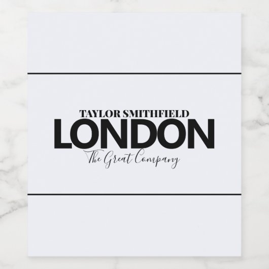 MODERNE STAD NIEUW WIJN ETIKET (Enkel label)