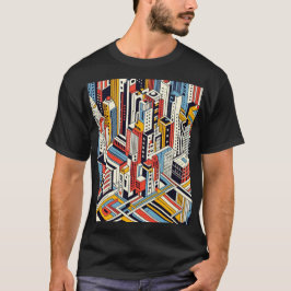 moderne stad t-shirt