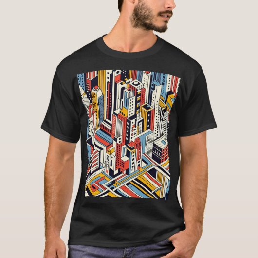 moderne stad t-shirt (Voorkant)