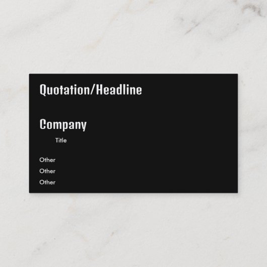 moderne stad visitekaartje (Achterkant)