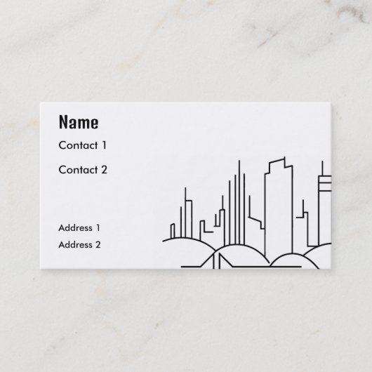moderne stad visitekaartje (Voorkant)