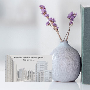 Moderne Stadsarchitectuur Aangepast nieuw adres Visitekaartje