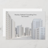 Moderne Stadsarchitectuur Custom Business Moving Aankondiging (Voorkant / Achterkant)