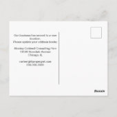 Moderne Stadsarchitectuur Custom Business Moving Briefkaart (Achterkant)