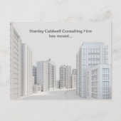 Moderne Stadsarchitectuur Custom Business Moving Briefkaart (Voorkant)