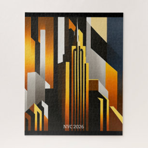 MODERNE STADSGEZICHT METROPOOL ART DESIGN LEGPUZZEL