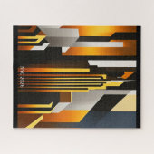 MODERNE STADSGEZICHT METROPOOL ART DESIGN LEGPUZZEL (Horizontaal)