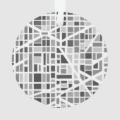 Moderne stadskaart grijs wit architecturaal ontwer ornament (achterkant)