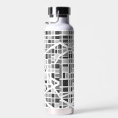 Moderne stadskaart grijs wit architecturaal ontwer waterfles (Rechts)