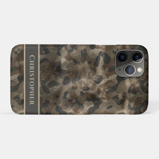 Moderne stadsvernieuwing Camo Monogrammed Name Case-Mate iPhone Case (Achterkant (horizontaal))
