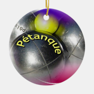 Moderne stalen ballen Petanque ontwerp Keramisch Ornament