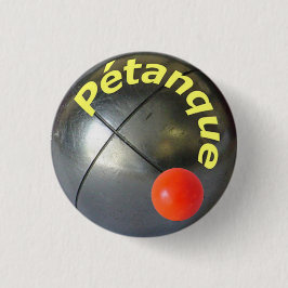 Moderne stalen petanekball ronde button 3,2 cm