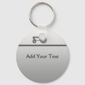 Moderne stalen tractor-Sleutelhanger Sleutelhanger (Voorkant)