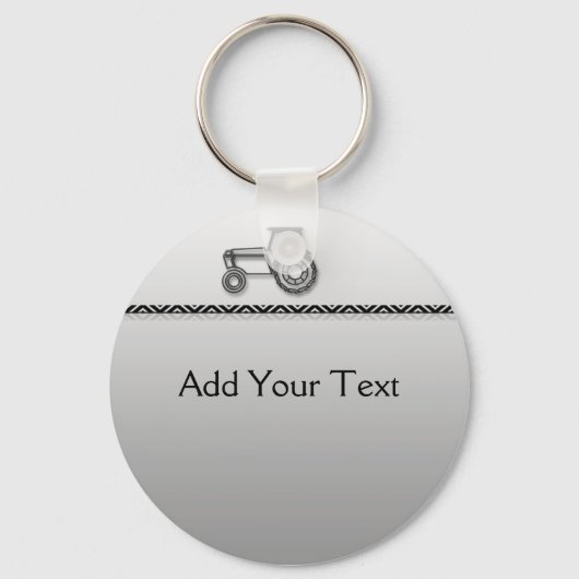 Moderne stalen tractor-Sleutelhanger Sleutelhanger (Voorkant)