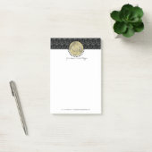 Moderne Stamkaart Simuleer Folie Monogram Post-it® Notes (Kantoor)