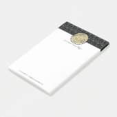 Moderne Stamkaart Simuleer Folie Monogram Post-it® Notes (Schuin)