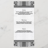 Moderne Stammen Stedelijke Rand Zwart Witte Menu K (Achterkant)