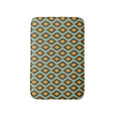 Moderne stammenikat blauw geel modern badmat (Voorkant Verticaal)