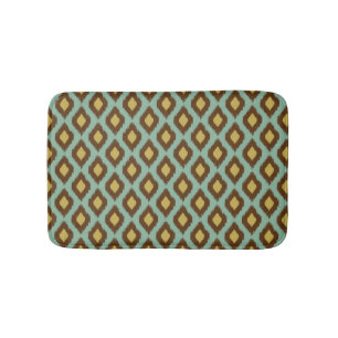 Moderne stammenikat blauw geel modern badmat