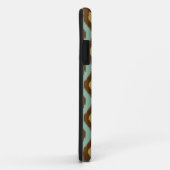 Moderne stammenikat blauw geel modern Case-Mate iPhone case (Achterkant/rechts)