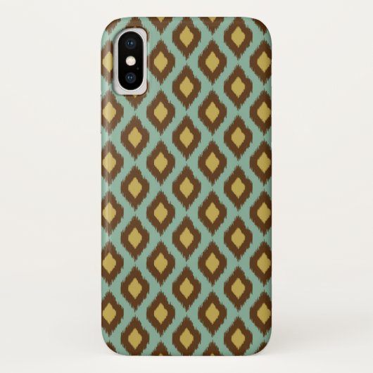 Moderne stammenikat blauw geel modern Case-Mate iPhone case (Achterkant)