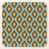 Moderne stammenikat blauw geel modern kartonnen onderzetters (Voorkant)