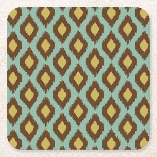 Moderne stammenikat blauw geel modern kartonnen onderzetters (Voorkant)