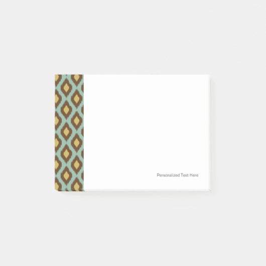 Moderne stammenikat blauw geel modern post-it® notes (Voorkant)