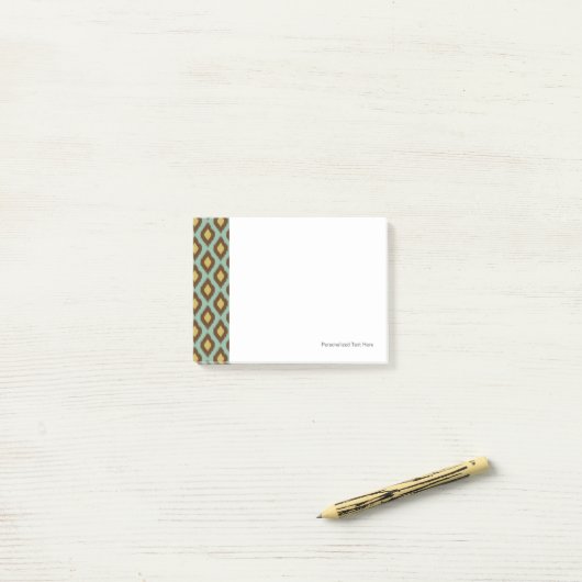 Moderne stammenikat blauw geel modern post-it® notes (Op bureau)