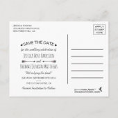 Moderne stammenvangers Bohemian Save the Date Aankondigingskaart (Achterkant)