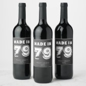 Moderne stand van zaken in 79 oktober wijn etiket (Flessen)